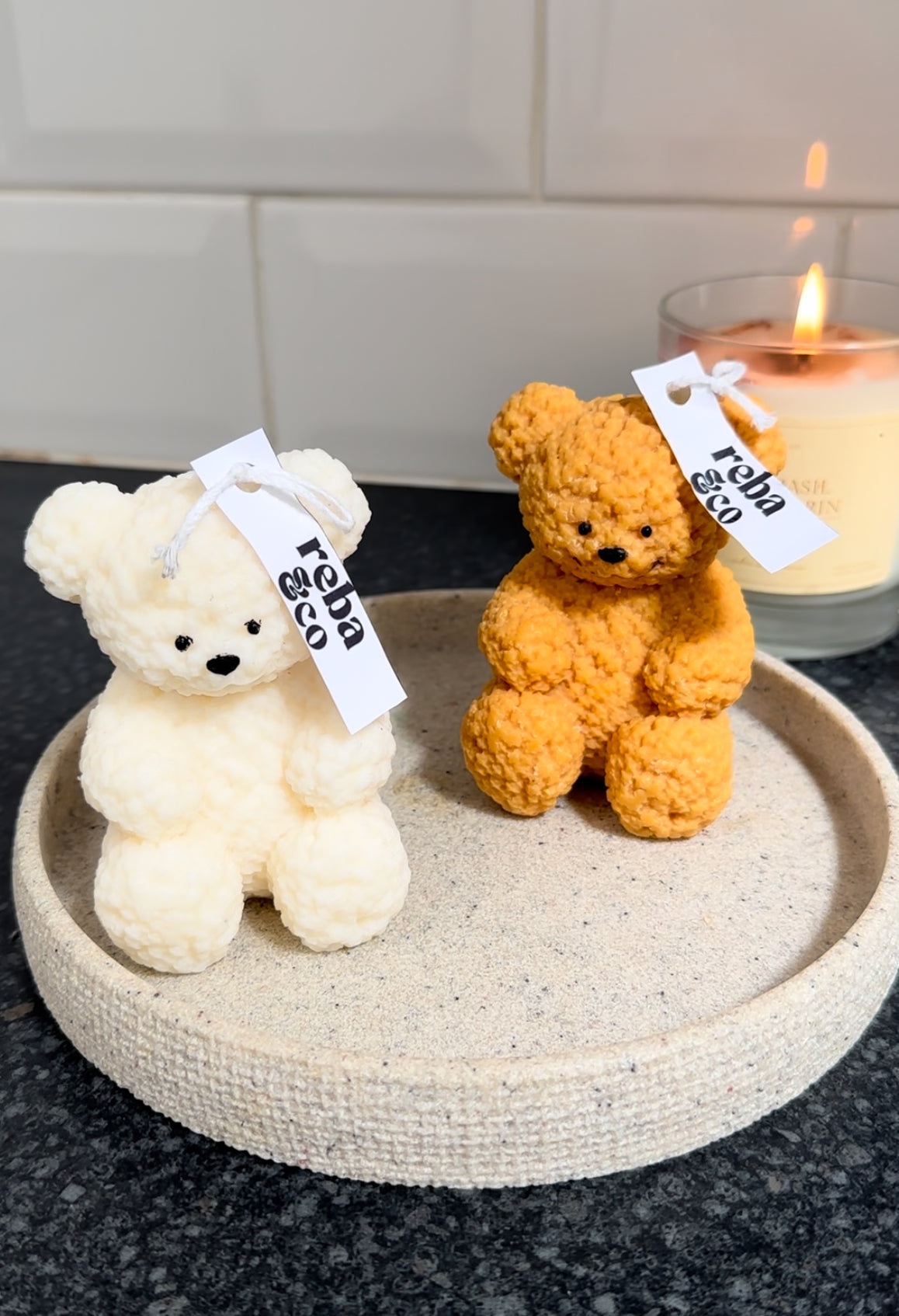 Teddy Bear Candle | Decorative Pillar Candle