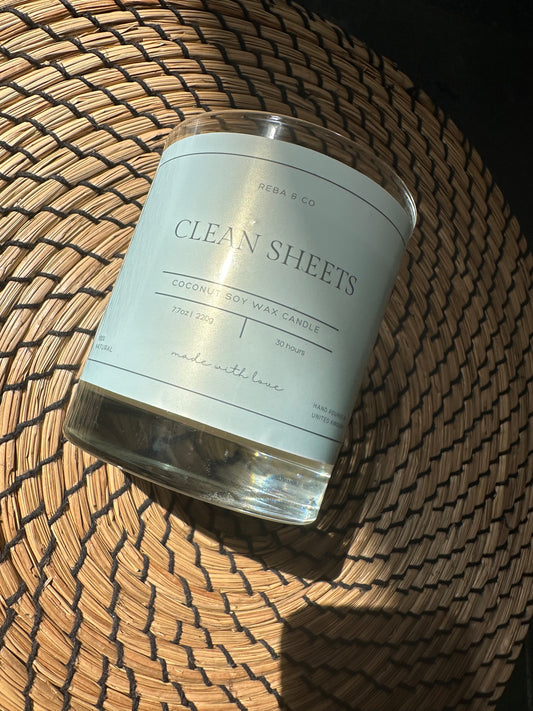 Clean Sheets Candle| Clean Cotton |Fresh Linen