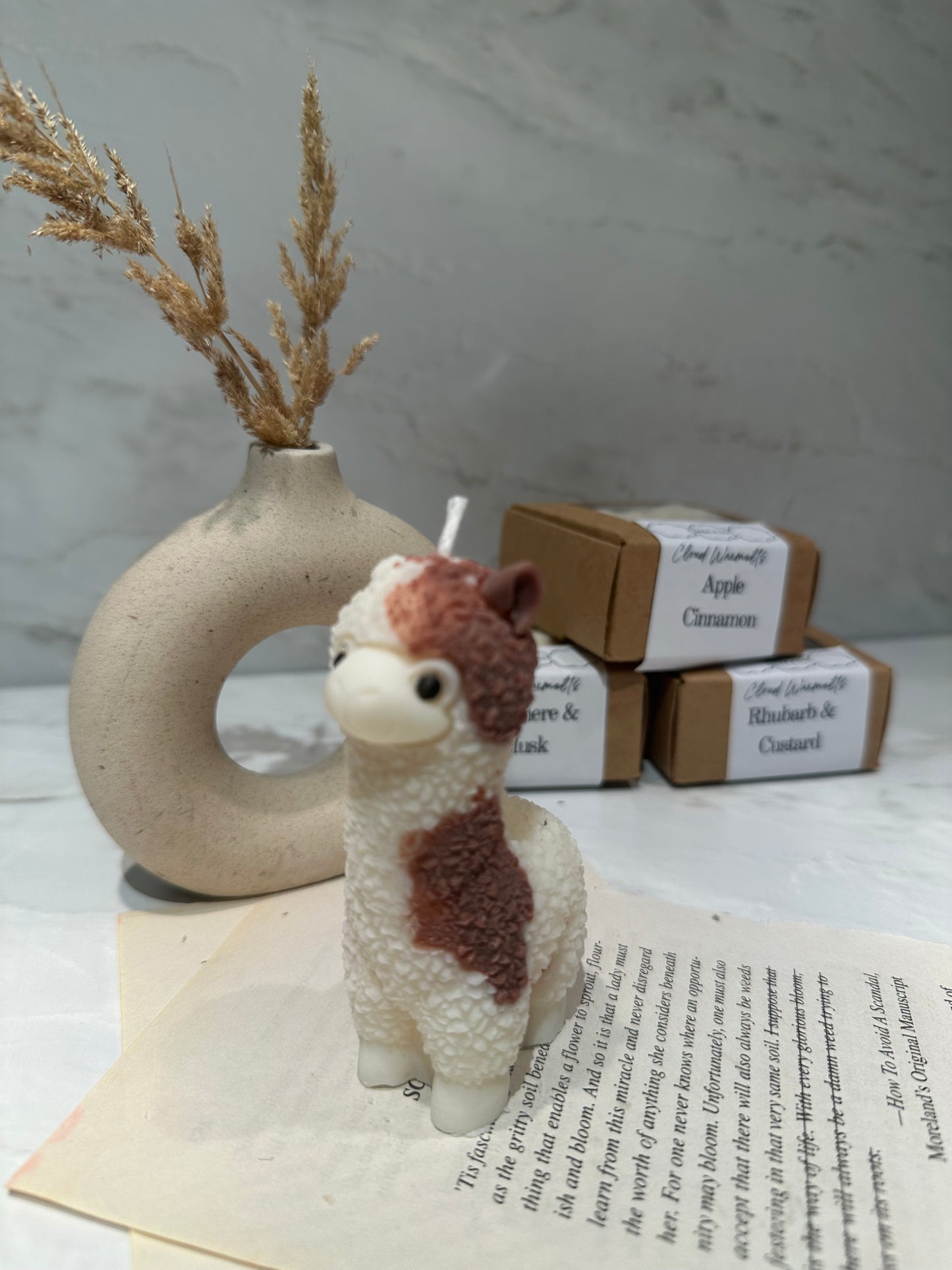 Alpaca Candle | Decorative Pillar Candle