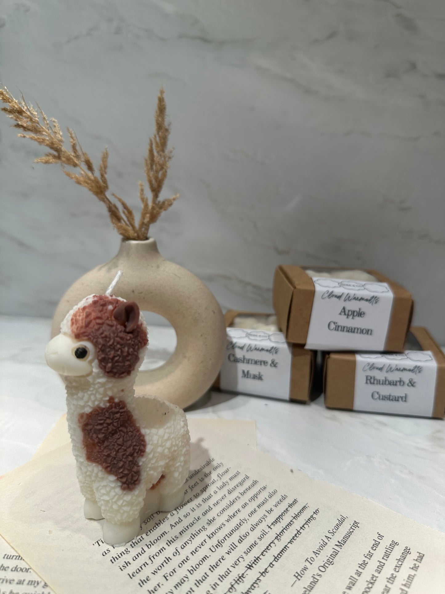 Alpaca Candle | Decorative Pillar Candle