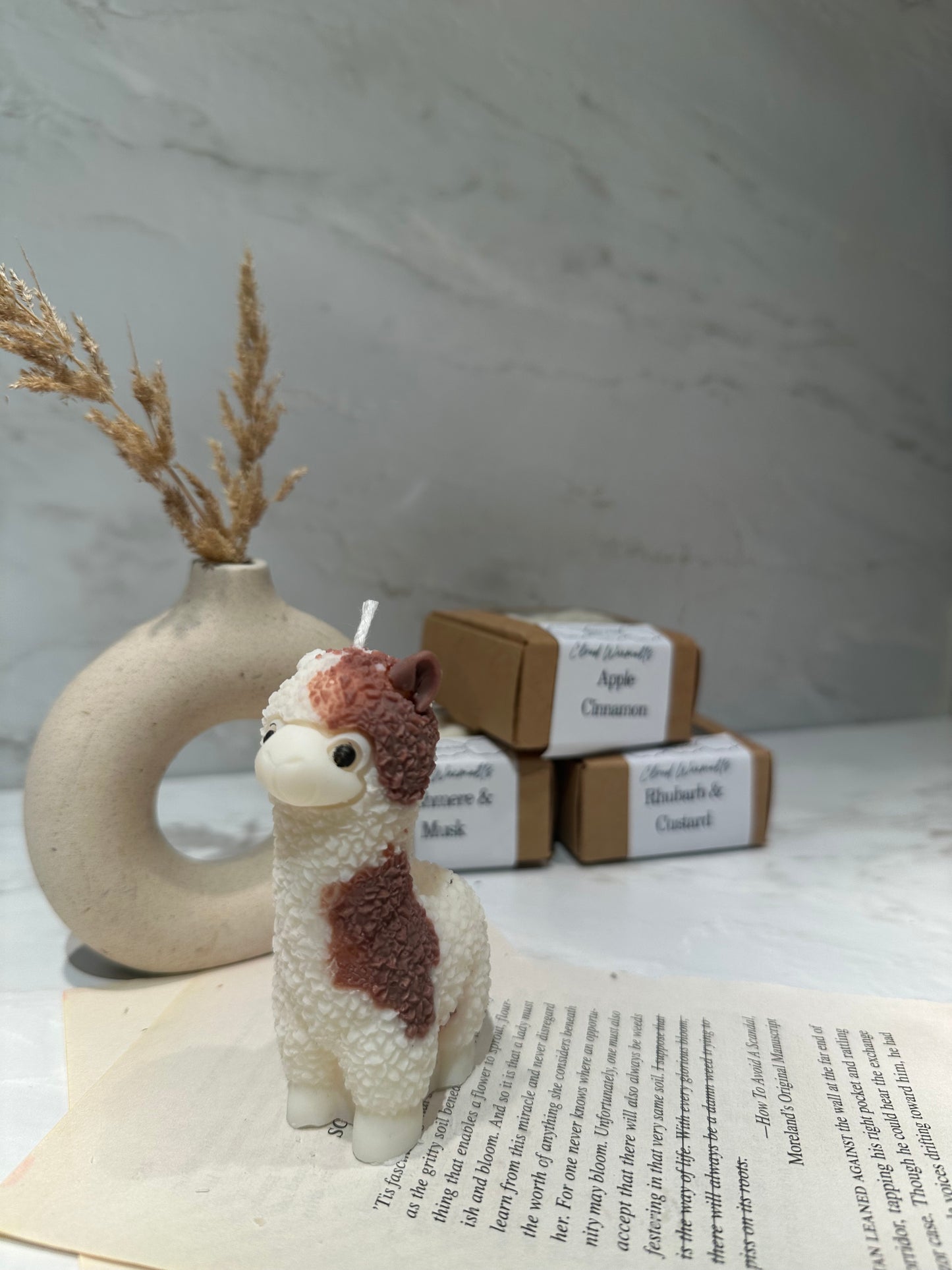Alpaca Candle | Decorative Pillar Candle